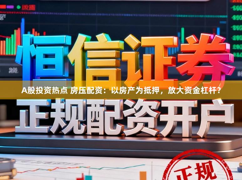 A股投资热点 房压配资:以房产为抵押,放大资金杠杆?